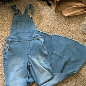NWOT pink lily denim jumpsuit